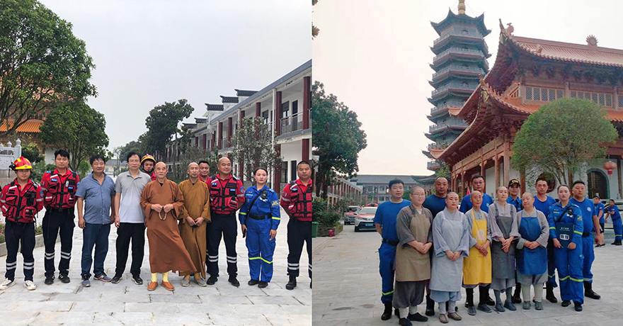 军民一家亲，慧庆大和尚赴庐江县庆复禅寺慰问受灾群众及抗洪官兵