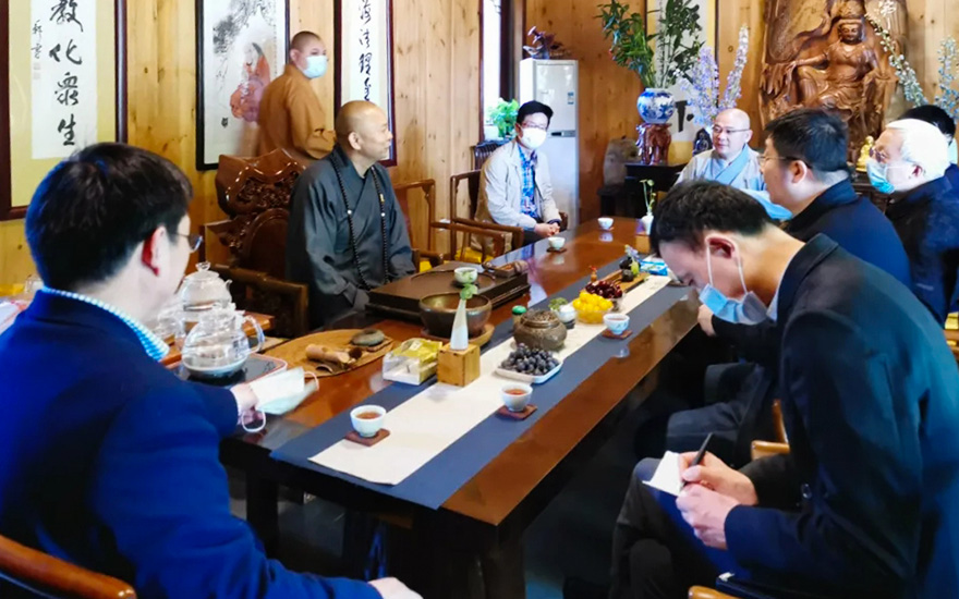 「佛教」上海市民宗局佛道处领导赴南山古寺指导工作 「佛教」上海市民宗局佛道处领导赴南山古寺指导工作
