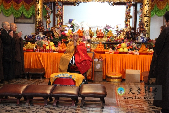 「佛教」浙江天童禅寺一年一度的佛七圆满结束