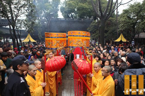 「寒山寺」江苏苏州寒山寺文殊普贤菩萨圣像开光法会