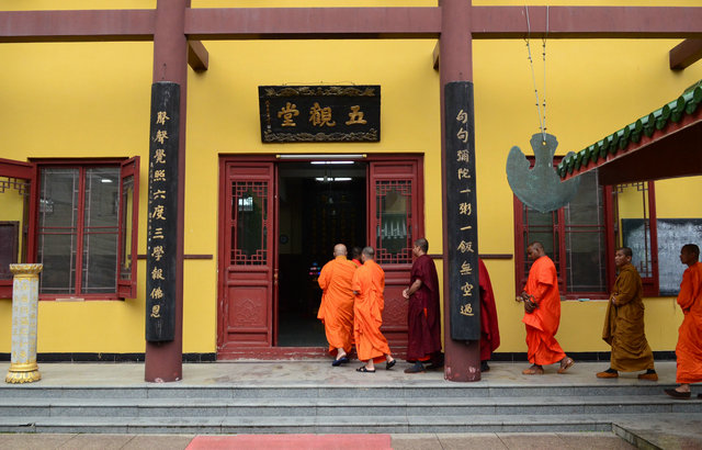 「佛教」南传佛教信众参访江西九江东林祖庭东林寺