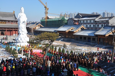 「观音」山西大乘寺举行观世音菩萨像落成祈福法会