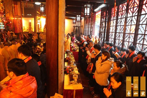 「寒山寺」江苏苏州寒山寺文殊普贤菩萨圣像开光法会