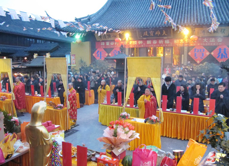 「佛教」法会—上海市松江西林禅寺隆重举行大型供天法会