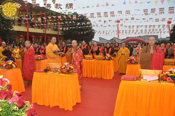 「佛教」江苏江阴飞锡寺隆重举行伽蓝圣像开光法会