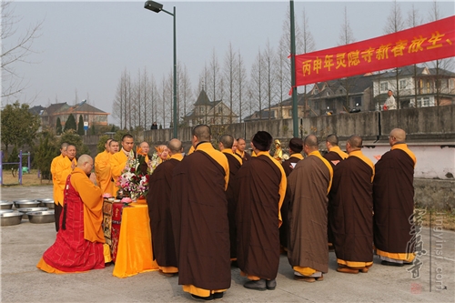 「灵隐寺」浙江杭州灵隐寺举行丙申年春季放生祈福法会