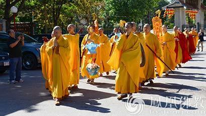 「佛教」加拿大佛教会湛山精舍举行广济龙王菩萨圣像升座仪式