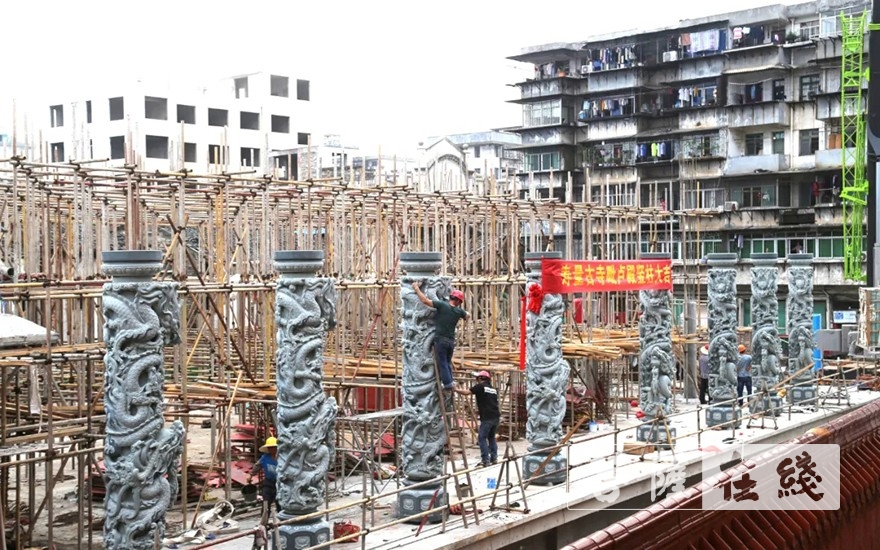 「佛教」赣州寿量古寺毗卢殿竖柱圆满 「佛教」赣州寿量古寺毗卢殿竖柱圆满