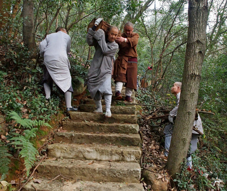 「佛教」江西庐山东林寺数百位缁白二众集体出坡