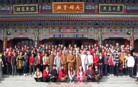 「佛教」天津弘一佛乐演唱团一行参拜天津圆通寺（图）