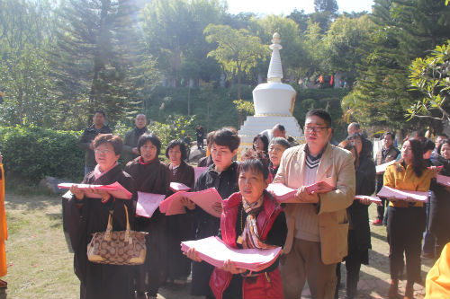 「肉灵芝」福建厦门石室禅院举行“为台湾地震灾区祈福法会暨乙未年尾谢本命药叉神将谢太岁法会”