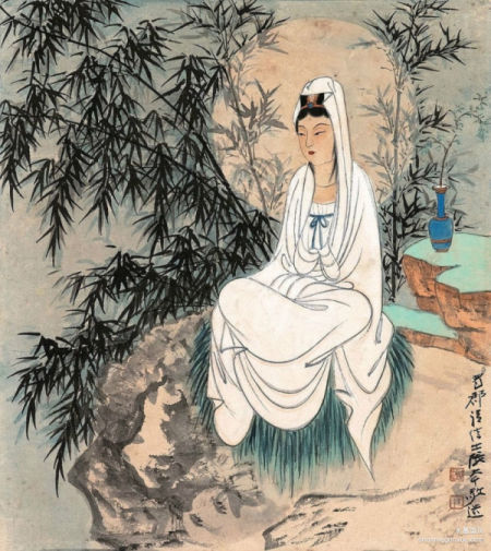 「张大千」张大千佛画艺术欣赏