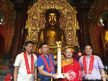 「大佛寺」广东广州大佛寺启建普佛祈福法会 举行阿育王柱供奉仪式