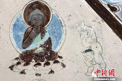 「敦煌壁画」敦煌壁画发现古运动会 举重、游泳媲美奥运