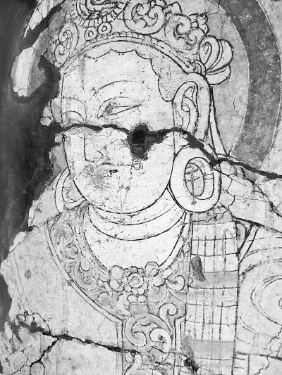 「壁画」为创作于公元6-8世纪间达玛沟佛寺壁画“安家”