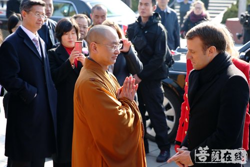 「大慈恩寺」法国总统马克龙参访大慈恩寺