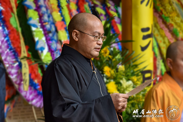 「报国寺」胜旭长老追悼法会在四川峨眉山报国寺举行