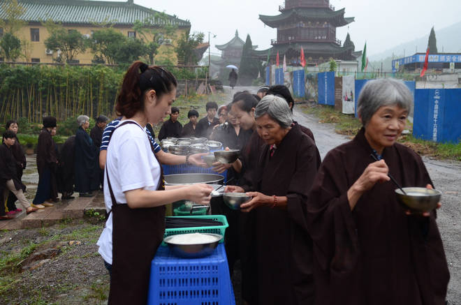 「东林寺」江西九江东林寺2014年8月一昼夜经行圆满结束