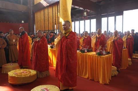 「佛教」浙江绍兴柯桥平阳寺举行财神菩萨开光法会