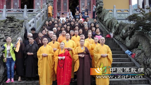 「九华山」安徽九华山旃颤林为地藏王菩萨像开光