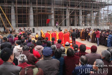 「吉祥寺」灵山援建绵竹吉祥寺工程举行大雄宝殿上梁典礼