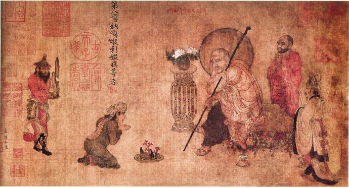 「佛教」卢楞伽《六尊者像》赏析