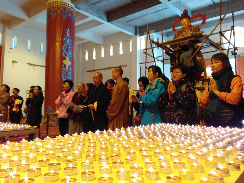 「佛教」北京大觉堂五台山供灯，祁请善知识长久住世