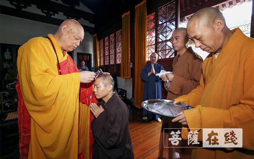 「普陀山」法王座下又添孙 普陀山慧济禅寺举行净人出家剃度法会 「普陀山」法王座下又添孙 普陀山慧济禅寺举行净人出家剃度法会