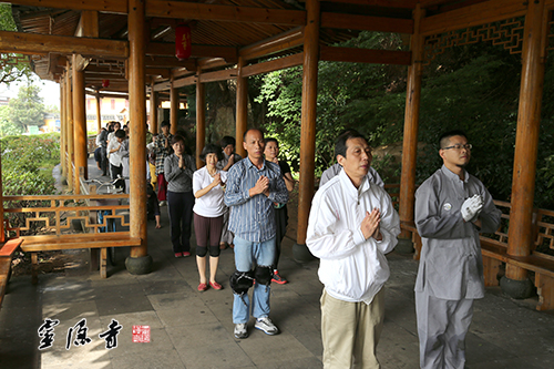 「普陀山」浙江灵隐寺方丈光泉大和尚率众三步一拜朝圣普陀山