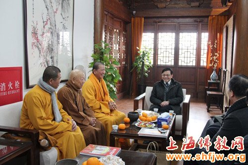 「佛教」台湾佛教界代表赴上海龙华古寺拜会照诚大和尚