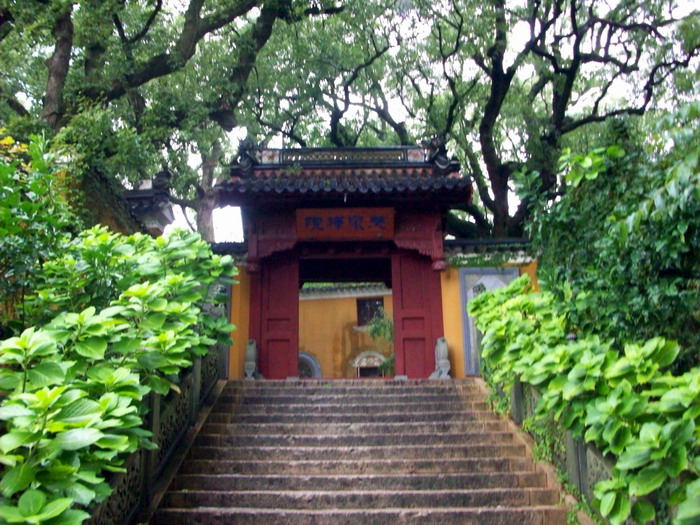 「鬼灯水月」水月清梅：香林净苑僧止静，双泉庵内犬迎宾