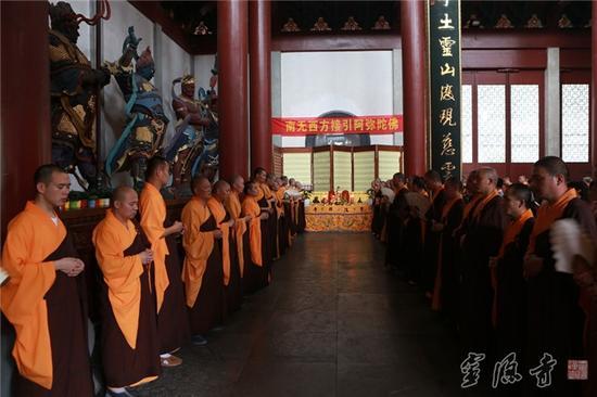 「佛教」浙江杭州灵隐寺为期十二天地藏法会正式开始