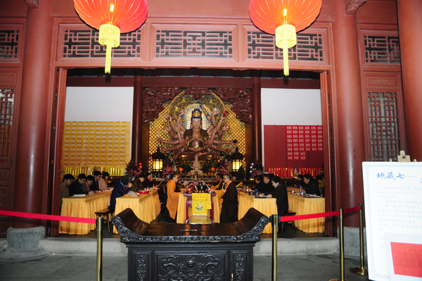 浙江杭州永福禅寺启建清明地藏七法会