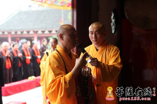 「佛教」上海天光寺举行水陆法会之净坛仪式