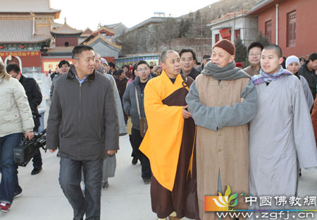 「佛教」河北佛协会长净慧长老一行赴唐山丰润千佛寺参观