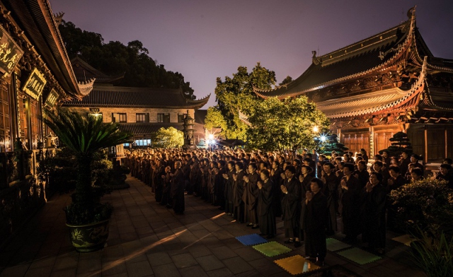 「佛教」浙江温州太平寺举行第九届短期出家活动