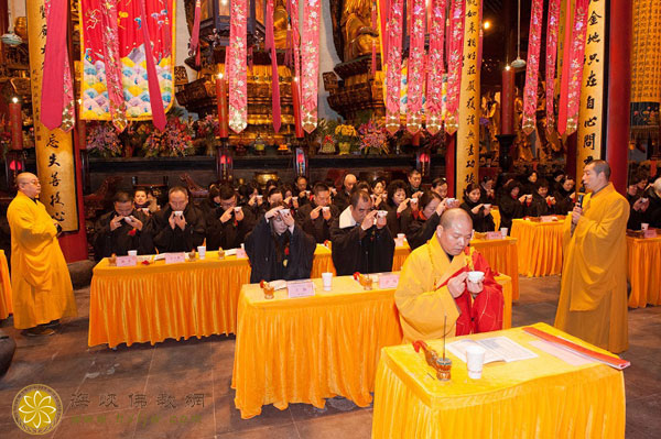 「佛教」上海玉佛禅寺隆重举行正月初九供佛斋天祈福大法会