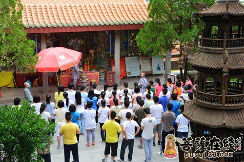 「佛教」广东梅州千佛塔寺“千佛之旅”大学生夏令营正式开营
