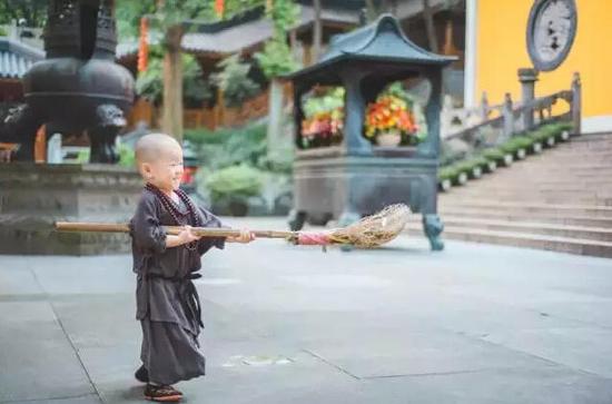 「灵隐寺」灵隐寺两岁“小和尚”萌爆网络