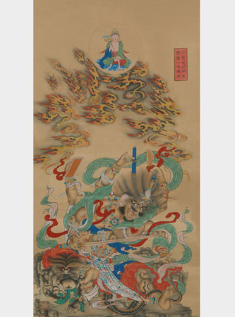 「佛教」明代宝宁寺本水陆画之明王图 欣赏