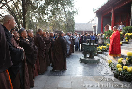 「佛教」河南嵩山少林寺举行冬季“精进七”禅七法会