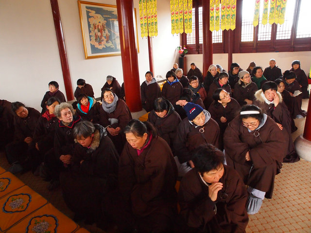 「佛教」江西东林寺2014年度冬季21日闭关圆满结束