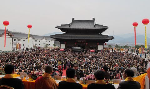 「佛像开光」浙江奉化大慈禅寺举行寺院落成暨佛像开光庆典