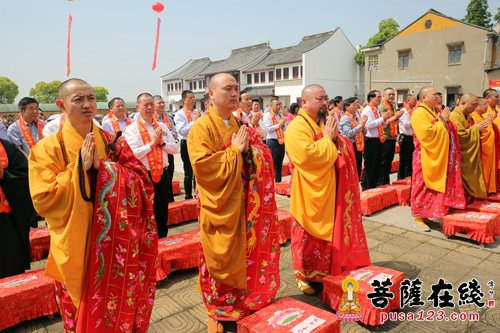 「佛教」江苏无锡甘露寺隆重举行大雄宝殿奠基庆典法会