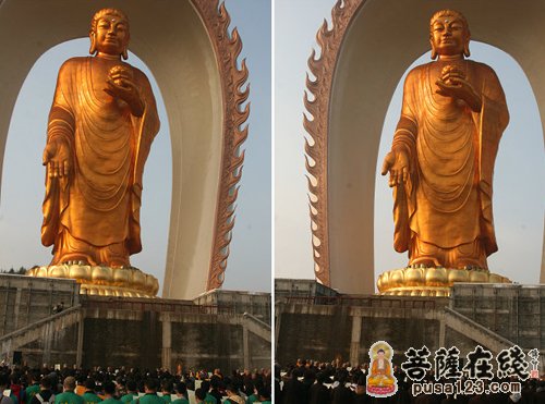 「佛教」大安大和尚率众行脚二十五公里朝拜东林大佛