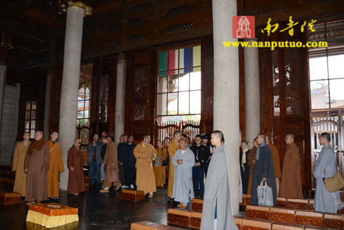 「佛教」浙江省佛教协会副会长、国清寺方丈允观大和尚到南普陀寺和闽南佛学院参访交流
