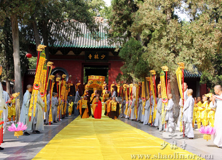 「佛教」河南嵩山少林寺举行“九和天下”迎宾仪式（图）