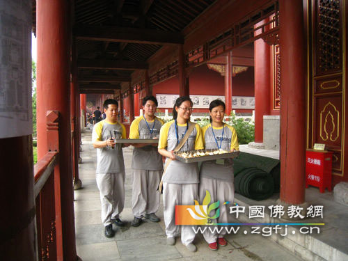 「佛教」河北柏林寺“生活禅夏令营”营前，道智法师教授仪轨
