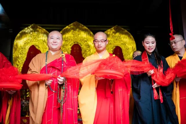 「佛教」上海玉佛寺三圣殿落成暨西方三圣佛像开光法会