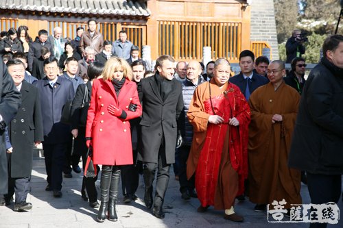 「大慈恩寺」法国总统马克龙参访大慈恩寺